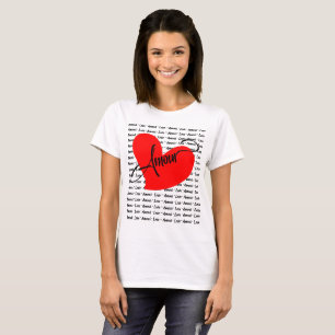 T-shirt Amour (Amour En Français)