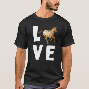 T-shirt Amour Application drôle de cheval Appaloosa Premiu
