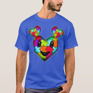 T-shirt Amour autisme puzzle autisme coeur