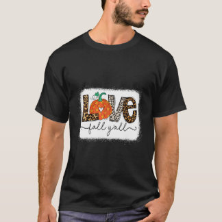 T-shirt Amour Automne Y'All Automne Saison Empreinte de lé