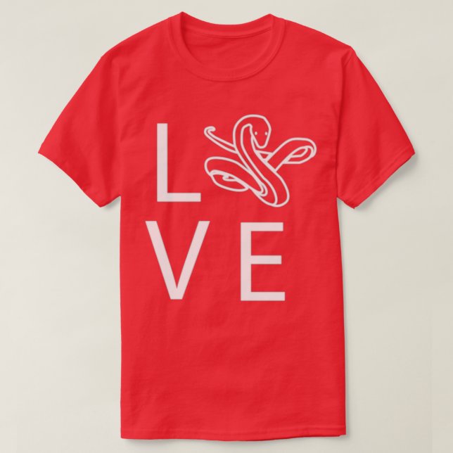 T-shirt Amour avec serpent (2) (Design devant)