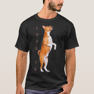 T-shirt Amour Basenji Chien Maman Papa Chiot Mignonne Anim