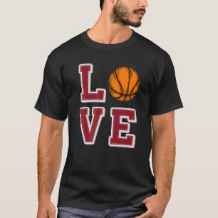 T-shirt Amour Basket-ball Rétro Vintage Jour de Match