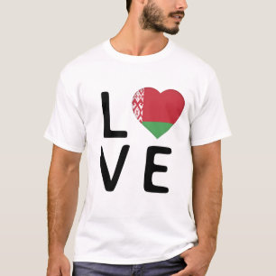 T-shirt Amour - Biélorussie Drapeau