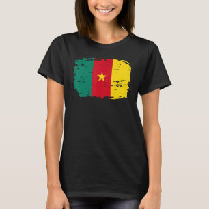 T-shirt Amour Cameroun Vintage Cameroun Drapeau 1