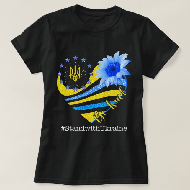 T-shirt Amour Coeur Ukraine Soyez Stable Avec Ukraine Ukra (Design devant)