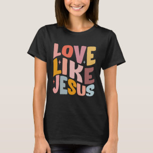 T-shirt Amour Comme Jésus Bible chrétienne Verse Preppy 1