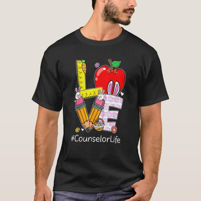 T-shirt Amour Conseiller Vie Vie Amusante Jour de Pâques B (Devant)