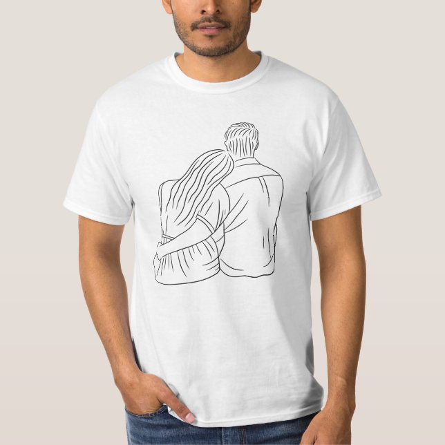 T-shirt Amour, couple (Devant)