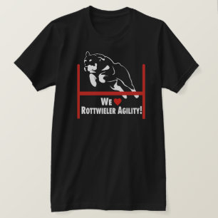 T-shirt Amour d'agilité de rottweiler