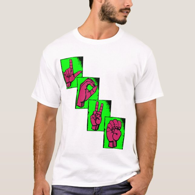 T-shirt AMOUR dans la langue des signes (Devant)