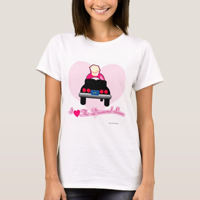 T-shirt Amour dans la ruelle diamant slogan mariage (Devant)