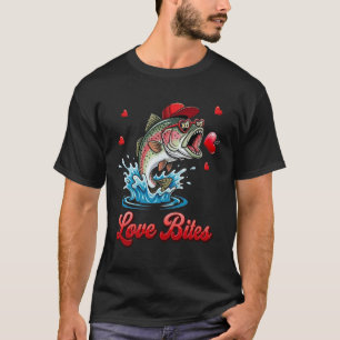 T-shirt Amour d'art de poisson de basse séduisant