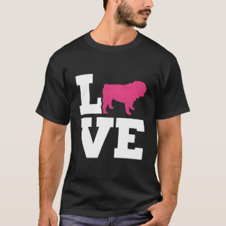 T-shirt Amour de Bouledogue Anglais