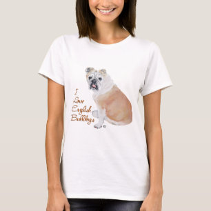 T-shirt Amour de Bouledogue Anglais