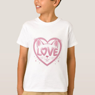 T-shirt Amour de chat scintillant