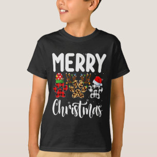 T-shirt Amour de chien de Noël Elfe Renne Santa Chiot