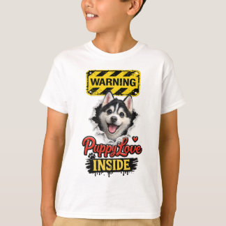 T-shirt Amour de chiot de la Saint-Valentin