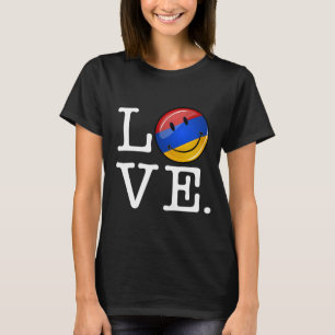 T-shirt Amour de drapeau de sourire de l'Arménie