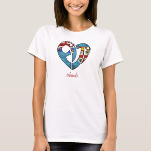 T-shirt Amour de drapeau des îles fidji
