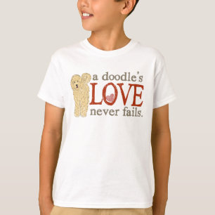T-shirt Amour de griffonnage - Goldendoodle blond