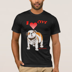 T-shirt Amour de *I mon bouledogue