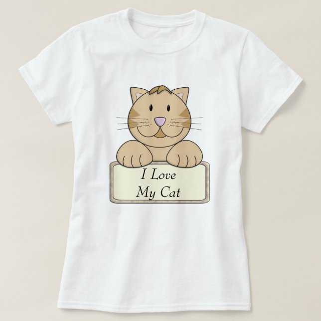 T-shirt Amour de KRW I mon chat (Design devant)