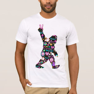 T-shirt Amour de la paix Bigfoot Hippie Drôle Amateur de B