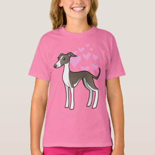 T-shirt Amour de lévrier/whippet/lévrier italien