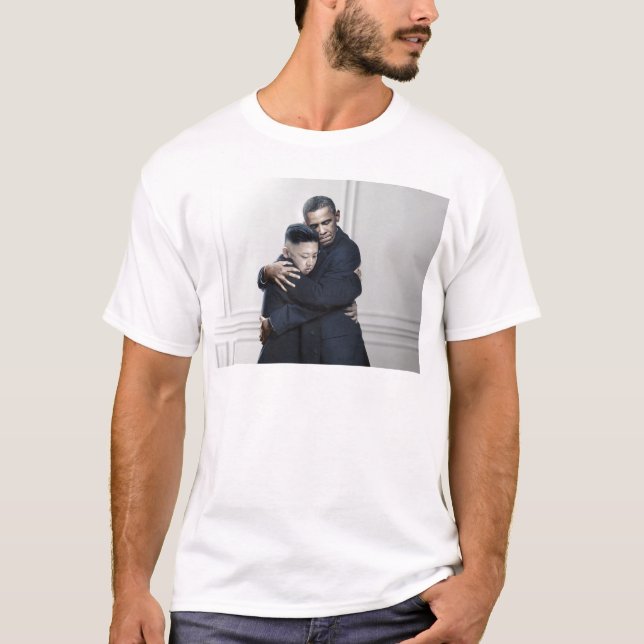 T-shirt Amour de l'ONU Corée du Nord d'Obama Kim Jong (Devant)