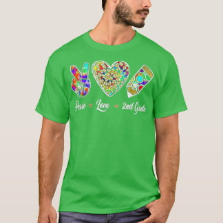 T-shirt Amour De Paix Amoureux Deuxième Année Retour À L'É