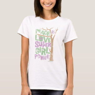 T-shirt Amour de paix et puissance de Supergirl