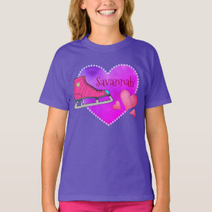 T-shirt Amour de patins de glace