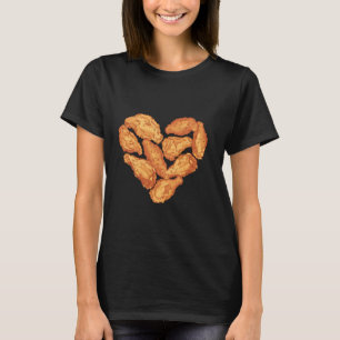 T-shirt Amour de poulet frit à coeur cool Funny Chansons a