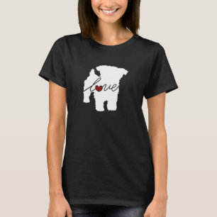 T-shirt Amour de Yorkiepoo (Yorkie/caniche)