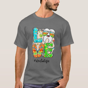 T-shirt AMOUR Dental Life mignonne Tongs tongs Dent été