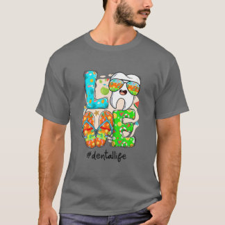 T-shirt AMOUR Dental Life mignonne Tongs tongs Dent été