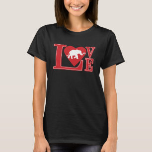 T-shirt amour des éléphants