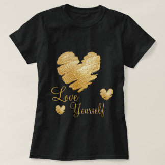 T-shirt Amour d'or de coeur vous-même