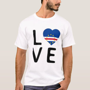 T-shirt Amour - Drapeau du Cap Vert