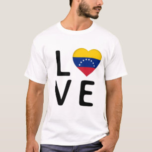 T-shirt Amour - Drapeau du Venezuela
