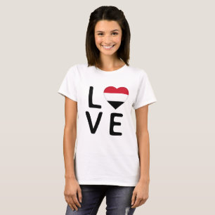 T-shirt Amour - Drapeau du Yémen