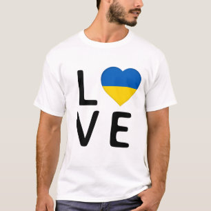 T-shirt Amour - drapeau ukrainien