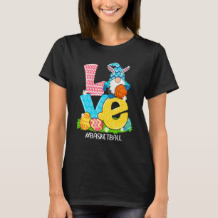 T-shirt Amour drôle Basket Basket Pâques Gnome OEufs Chass