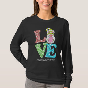 T-shirt Amour drôle Gnome Oncologie Infirmière Leopard Joy