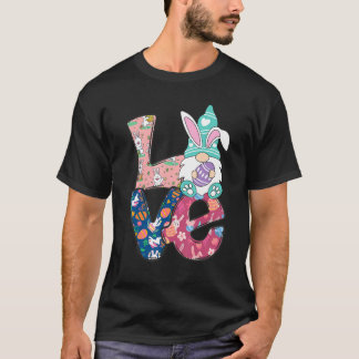 T-shirt Amour Drôle Gnome Pâques Pour Hommes Femmes Enfant