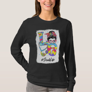 T-shirt Amour drôle Scrub Life Messy Bun Pâques Jour de Pâ