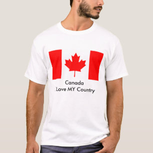 T-shirt Amour du Canada I MON modèle de CA de drapeau de