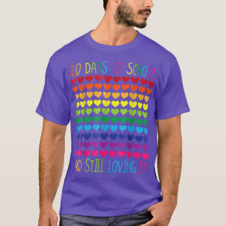 T-shirt Amour Du Coeur 120 Jours D'Enseignant Garçons Fill