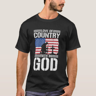 T-shirt Amour Du Pays Foi En Dieu